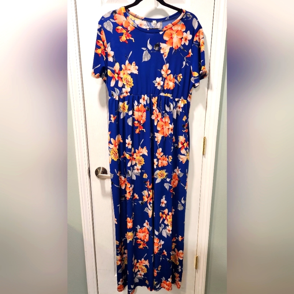 Pink Blush Floral Maxi Dress